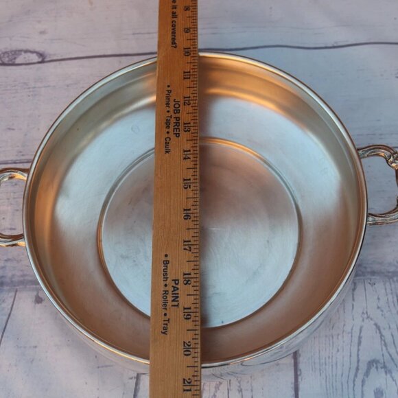ENGLISH SILVER MFG CORP USA BY LEONARD FOOTED CASSEROLE DISH WITH LID - Picture 6 of 16